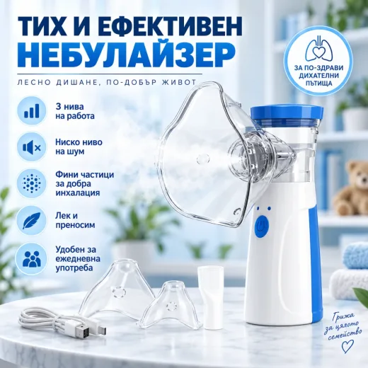 Преносим безшумен mesh инхалатор с USB