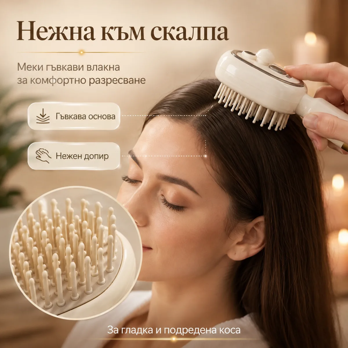 Електрическа парна четка за коса 3в1