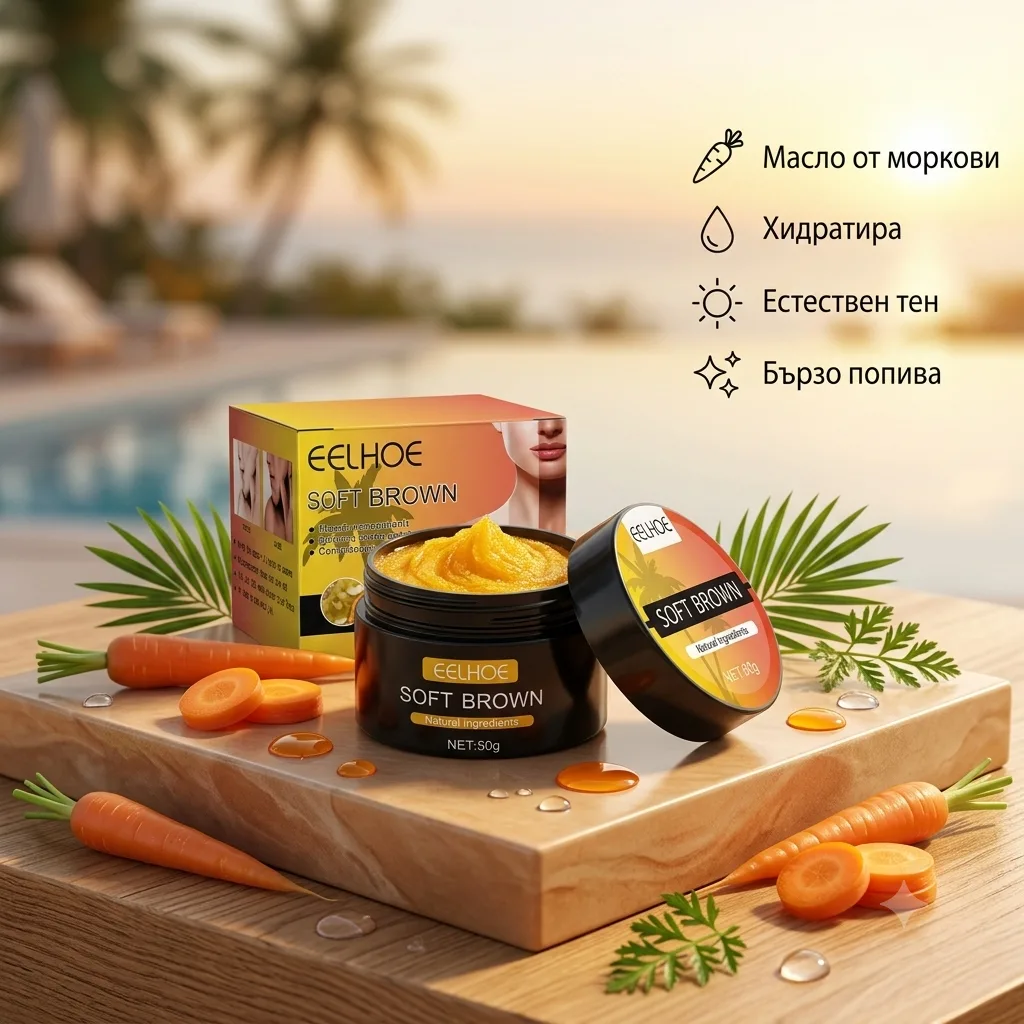 Автобронзиращ гел с масло от морков Eelhoe 50g